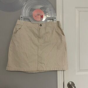 Hollister Beige Striped Mini Skirt